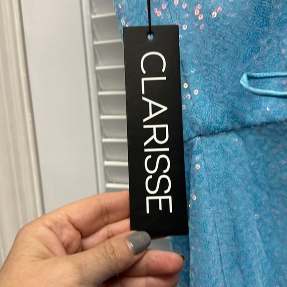CLARISSE Clarisse 30202 is all about the sequins!!  light blue size 2 - Picture 6 of 6